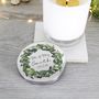 Mr And Mrs Wedding Wreath Scented Candle With Lid, thumbnail 2 of 9