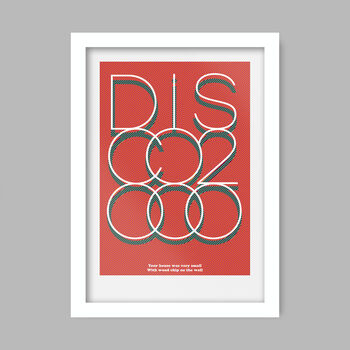 Disco 2000 Music Poster Print, 2 of 4