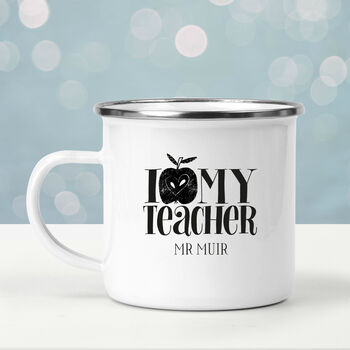 Personalised Teacher Enamel Mug, 2 of 2