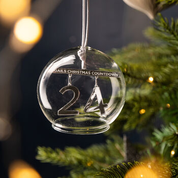 Personalised Christmas Advent Dome Bauble, 5 of 5
