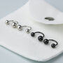 Sterling Silver Ball Ear Jacket Earrings, thumbnail 4 of 5