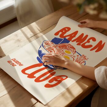 Retro Ramen Club Kitchen Print, 2 of 4