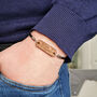 Personalised Men's Woodgrain Secret Message Bracelet, thumbnail 2 of 7