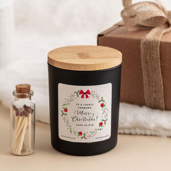 Personalised Christmas Candle Gift For Grandma, 6 of 6