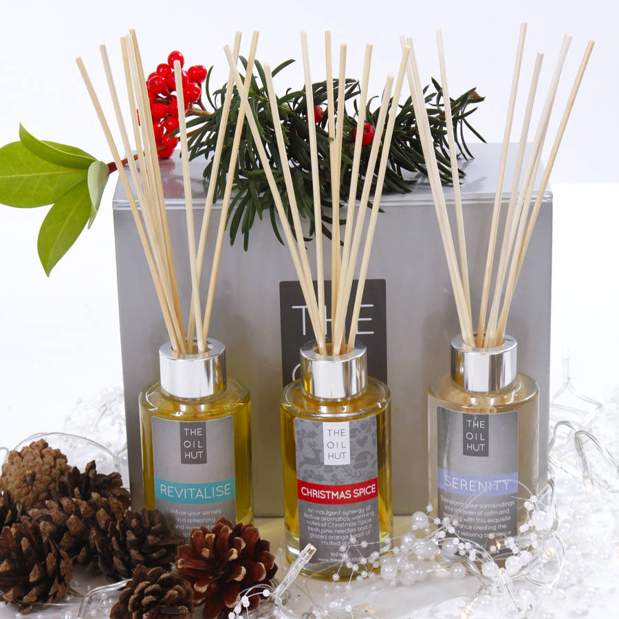 reed diffuser set for christmas by the oil hut