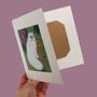 Reusable Eco Friendly Fluffy Cat Card Blank Inside Or Optional Handwritten Message, thumbnail 2 of 11