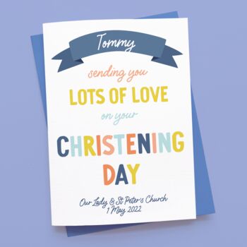 Personalised Christening Day Card, 2 of 9