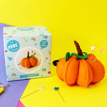 'Cute Pumpkin' Pin Cushion Craft Kit, 2 of 3