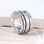 Personalised Wide Sterling Silver Spinner Ring, thumbnail 3 of 12