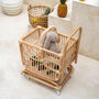 Rattan Toy Shopping Trolley – Pretend Play Cart, thumbnail 4 of 6