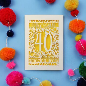 Ruby Wedding Anniversary Card 40 Amazing Years, 10 of 10