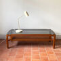 Mid Century Solid Teak Coffee Table By Myer, thumbnail 1 of 12