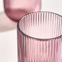 Palermo Set Of Four Amethyst Ribbed Tumblers, thumbnail 5 of 6
