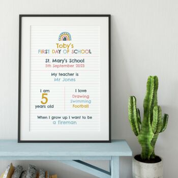 Personalised First Day Of School / Nursery / Year Print, 5 of 9