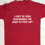 Personalised Adults What My Face Says T Shirt, thumbnail 1 of 7