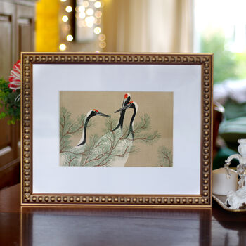 Vintage Japanese Cranes Japandi Print, 10 of 12