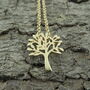 Tree Of Life Gold Tone Pendant Necklace, thumbnail 2 of 5