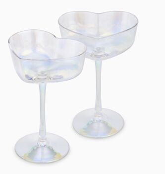 Pair Of Heart Champagne Glasses, 3 of 4