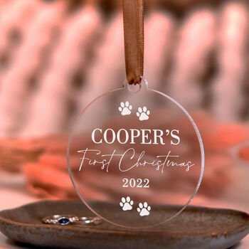 Puppy's First Christmas Personalised Dog Decoration, 5 of 11