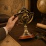 Personalised Bronze Armillary Sphere With Wooden Base, thumbnail 2 of 11