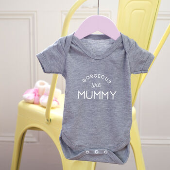 'Like Mummy' Personalised Babygrow, 2 of 4