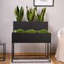 Black Very Long Metal Planter On Stand, thumbnail 4 of 11