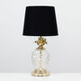 Tropical Glass Pineapple With Golden Leaves Lamp Stand, thumbnail 7 of 8