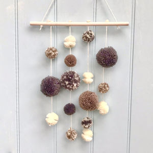 Baby And Nursery Mobiles Notonthehighstreet Grey Pom Mobile Decoration