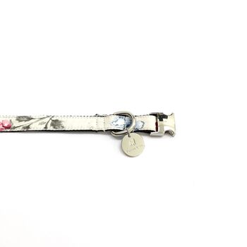 The Disley Pink And Blue Floral Dog Collar, 7 of 9