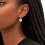 Silver And Gold Plated Double Heart Drop Earrings – 10mm, thumbnail 2 of 5
