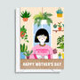 'Outnumbered By Plants' Mother's Day Card, thumbnail 2 of 3