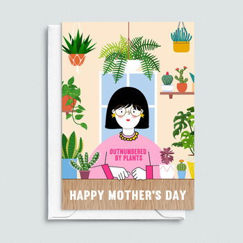 'Outnumbered By Plants' Mother's Day Card, 2 of 3
