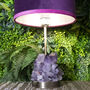 Amethyst Lamp With Velvet Lamp Shade, thumbnail 4 of 5