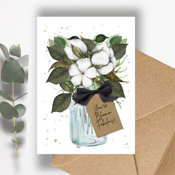 Personalised Cotton Flower Scented Birthday Card, 5 of 7