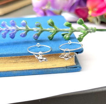 Mother's Day Sterling Silver Mini Robin Bird Hoop Earrings, 10 of 12