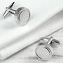 Personalised Rhodium Plated Cufflinks, thumbnail 1 of 12