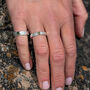 Peridot August Birthstone Ring In Textured Sterling Silver, thumbnail 2 of 7