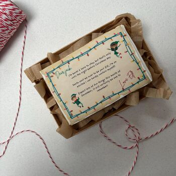 Personalised Elf Arrival Cookie Letter, 2 of 3
