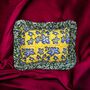 Yellow Floral Frill Ruffle Cushion Cover, thumbnail 1 of 3