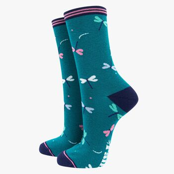 Moths Dragonflies Bamboo Socks Gift Box Women's, 4 of 4