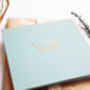Eid Mubarak Card Powder Blue With Gold Foil Typography, thumbnail 1 of 3