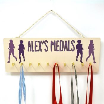 Personalised Running Medal Board Pink, 2 of 2