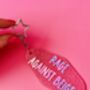 The 'Rage Against Beige' Sparkly Motel Keyring / Colour Lover Gift / Bold Statement Accessories / Funny Quote Keyring, thumbnail 7 of 8