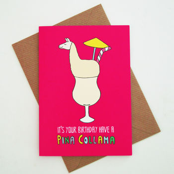 Llama Birthday Card For Cocktail Lover, 5 of 6