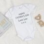 Personalised Happy Fathers Day Babygrow, thumbnail 4 of 9