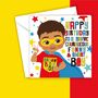 Mixed Boys Super Hero Birthday Card, thumbnail 1 of 5