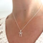 Sterling Silver Bow Pendant Necklace, thumbnail 4 of 7
