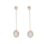 Angela 14 K Gold Filled Pearl Drop Earrings, thumbnail 2 of 2