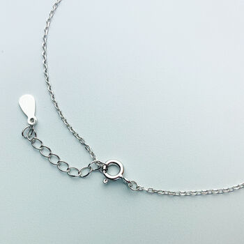 Sterling Silver M Initial Charm Bracelet, 2 of 5