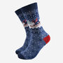 Festive Sausage Dogs Men's Bamboo Socks Gift Box Navy Red, thumbnail 3 of 4